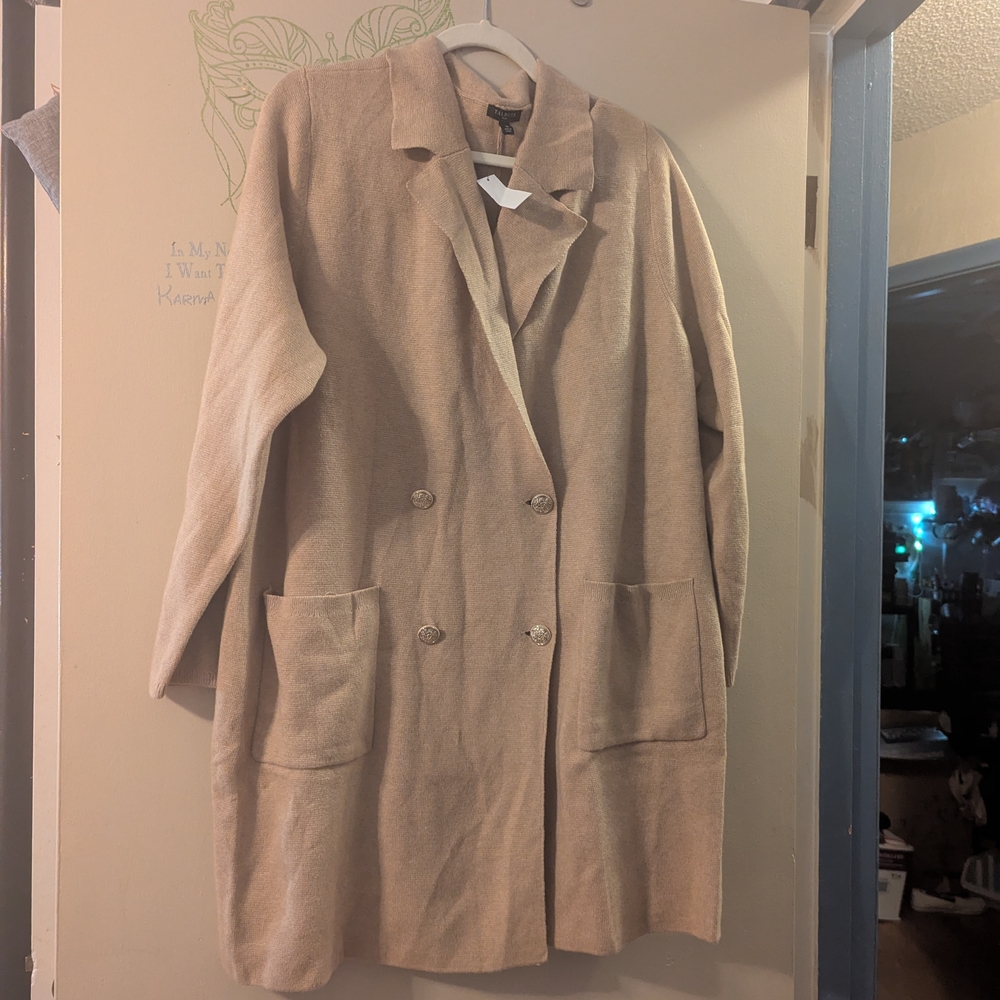 NWT Talbots Beige Double-Breasted Trench Coat